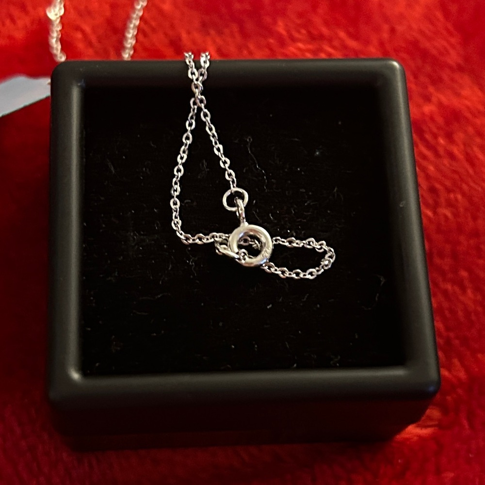 Luxury Moissanite‎ Diamond 2.15 CT square halo Necklace retail $300 - Picture 4 of 6